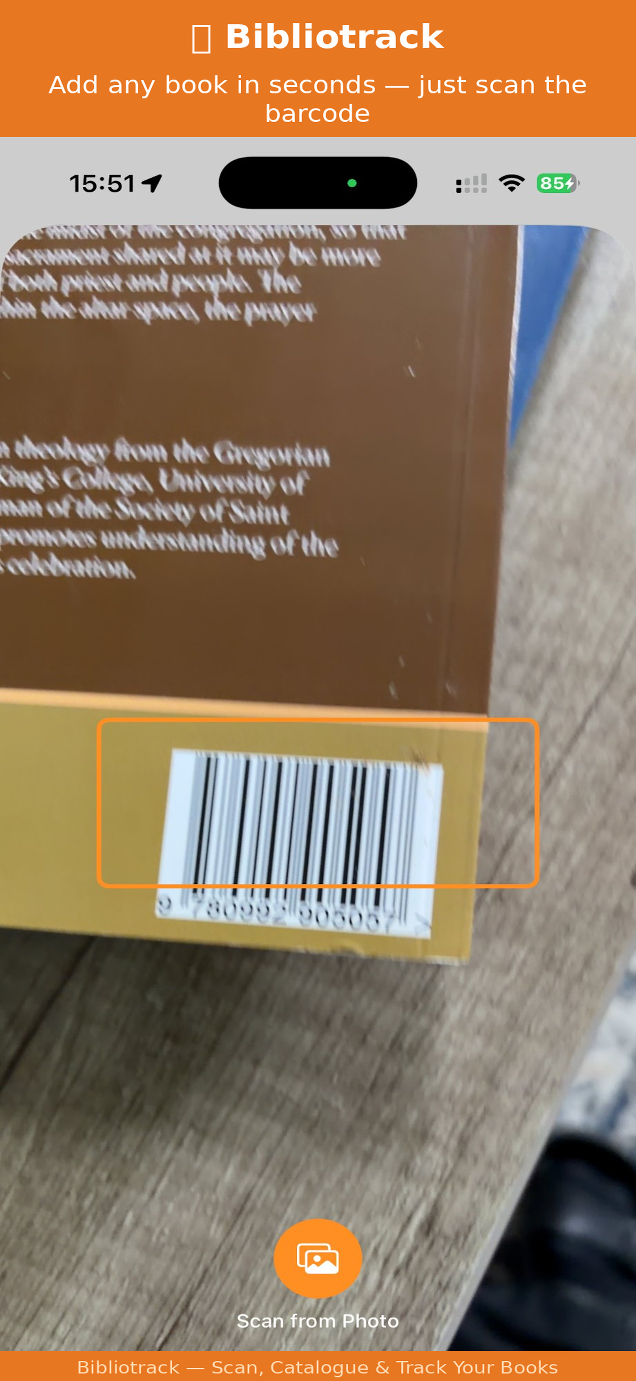 Bibliotrack barcode scanner