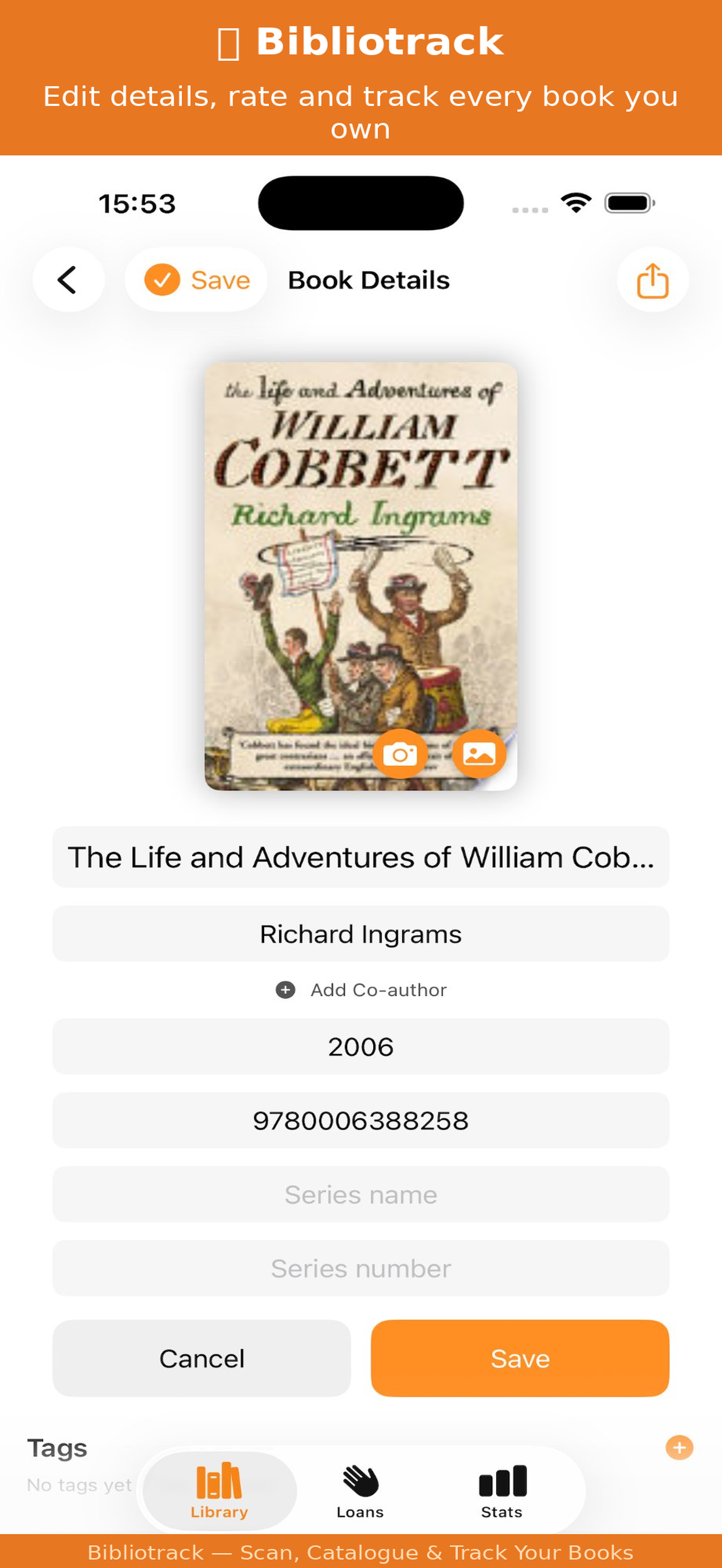 Bibliotrack book details