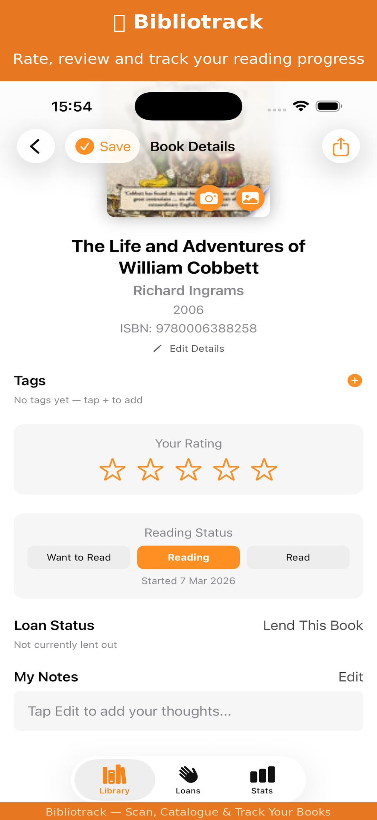 Bibliotrack reading status